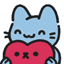 love cool cats blue cat heart lurking
