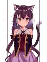 a drawing of a girl with cat ears