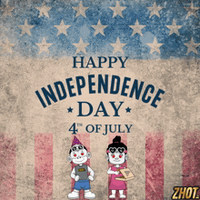 a poster that says happy independence day the 4th of july