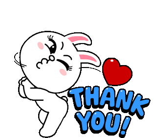 Brown Bear And Cony Rabbit Cute Sticker - Brown Bear And Cony Rabbit Cute Thank You Stickers