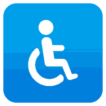 wheelchair symbol symbols joypixels accessibility disabled person blue icon