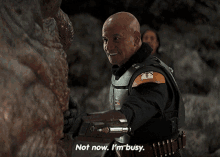 The Book Of Boba Fett Not Now Im Busy GIF - The Book Of Boba Fett Not Now Im Busy Boba Fett GIFs