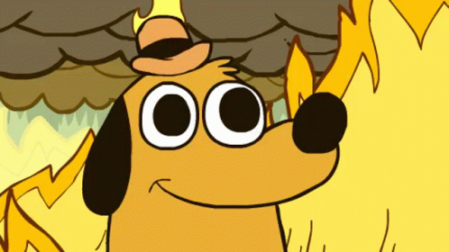 Samoyed Dog Stars in RealLife Version of This Is Fine Meme for Halloween
