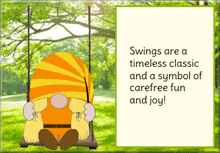 swinging on