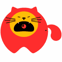cat cartoon scream angry