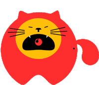 Cat Cartoon Sticker - Cat Cartoon Scream Stickers