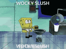 spongebob slush wocky wocky slush memes