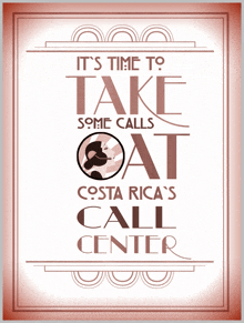 a poster that says " it 's time to take some calls cat "