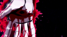 a close up of a person 's torso with blood dripping from it
