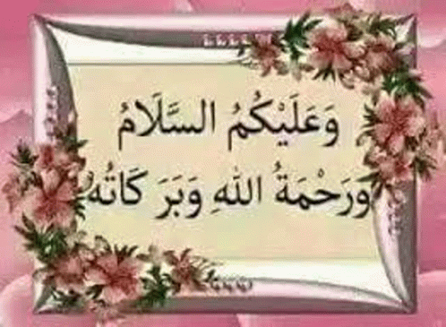 walaikum assalam in arabic text
