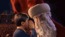 Whispering Santa Claus GIF - Whispering Santa Claus Hero Boy GIFs