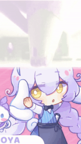 a drawing of a girl with the word oya on the bottom right