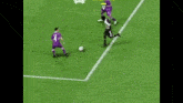 a group of soccer players are playing a game with the letters mantener rt and l on the screen