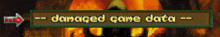 a picture of a pumpkin with the words damaged game data
