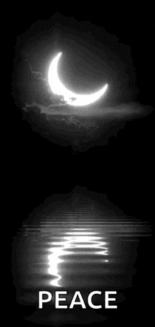 Moon Reflection GIF - Moon Reflection 三日月 GIFs