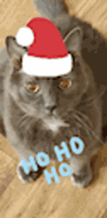 Cat Santa Cat GIF - Cat Santa Cat Hohoho GIFs