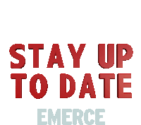Emerce Stay Up To Date Sticker - Emerce Stay Up To Date Text Stickers