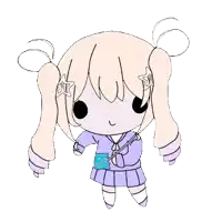 a drawing of a little girl with pigtails and stars on her hair