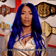 Sasha Banks Caprice Is GIF - Sasha Banks Caprice Is Trying To Find That Confidence In Herself GIFs
