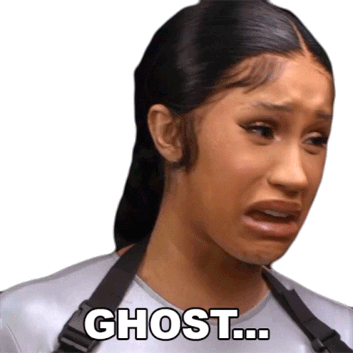 Ghost Ghost Cardi B Sticker - Ghost Ghost Cardi B Theres A Ghost Stickers