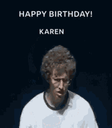 Happy Birthday Karen Surprise GIF - Happy Birthday Karen Surprise Happy Dance GIFs