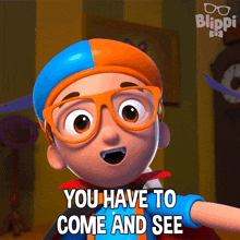 You Have To Come And See Blippi GIF - You Have To Come And See Blippi Blippi Wonders Educational Cartoons For Kids GIFs