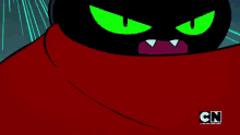a cartoon character holding a sword with cn written on the bottom right