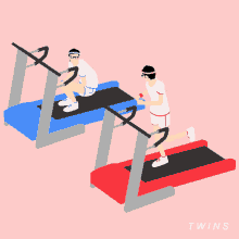 Treadmill Cartoon GIF - Treadmill Cartoon Exercise GIFs