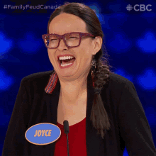 Laughing Joyce GIF - Laughing Joyce Family Feud Canada GIFs