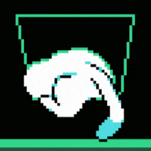 a pixel art drawing of a cat 's tail