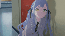 a girl in a school uniform has a tattoo on her arm