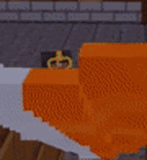 a couple of minecraft characters standing next to each other on a sidewalk .