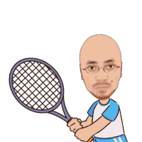 Bluekutug Tennis Sticker