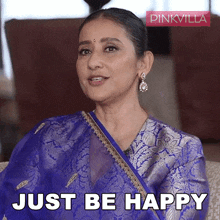 Just Be Happy Manisha Koirala GIF - Just Be Happy Manisha Koirala Pinkvilla GIFs