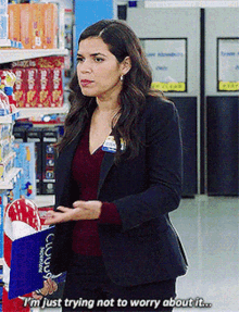 Superstore Amy Sosa GIF - Superstore Amy Sosa Im Just Trying Not To Worry About It GIFs