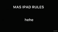 breaking news mas ipad rules is written on a black background