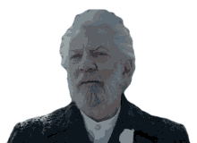 president snow donald sutherland the hunger games mockingjay part2 staring intrigued