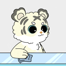 a cartoon of a tiger with the number 3 on his chest