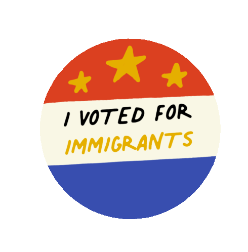 I Voted For Immigrants Immigrants Sticker - I Voted For Immigrants Immigrants Illegal Aliens Stickers