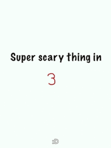 a white background with the words super scary thing in 2 written in red