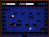 a computer screen shows a video game with the word max at the top