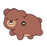 a cartoon drawing of a brown teddy bear with a youtube logo on it