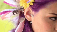 Flowers In Your Hair GIF - Flowers Feathers Headband GIFs
