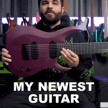 My Newest Guitar Andrew Baena GIF - My Newest Guitar Andrew Baena I Just Bought This Guitar GIFs