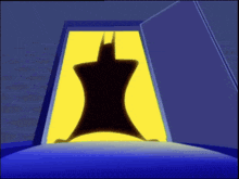 a silhouette of batman is in a doorway