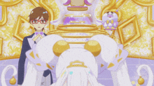a man with glasses stands next to a woman with a zodiac sign