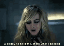 a woman with a daddy to hold me thats what i needed