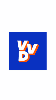 vvd logo sticker nederland vierkant