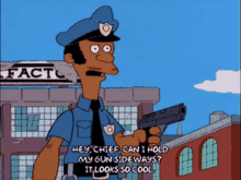 Simpsons Sideways GIF - Simpsons Sideways Gun GIFs