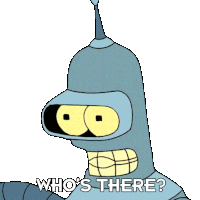 Who'S There Bender Sticker - Who'S There Bender John Dimaggio Stickers